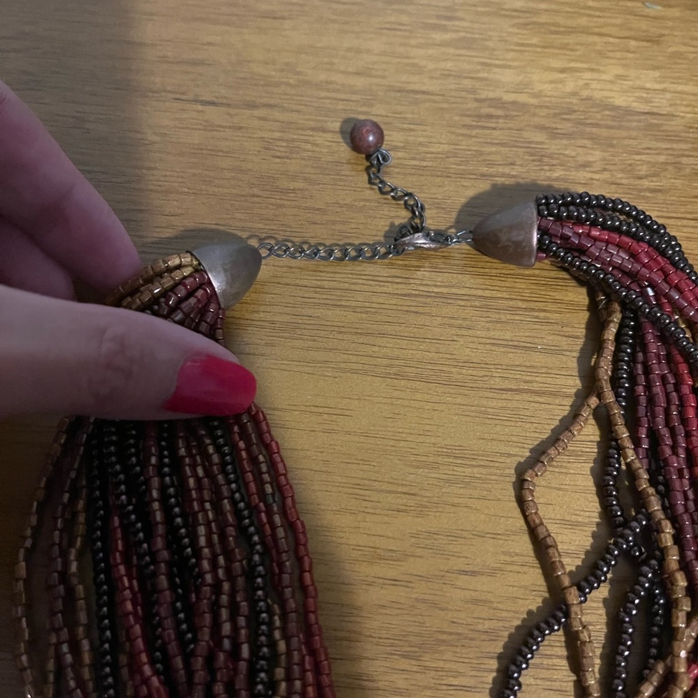 Multi beaded Necklace - Picture 2 of 5